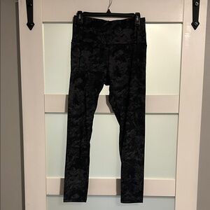 Black Patterned Women's Leggings